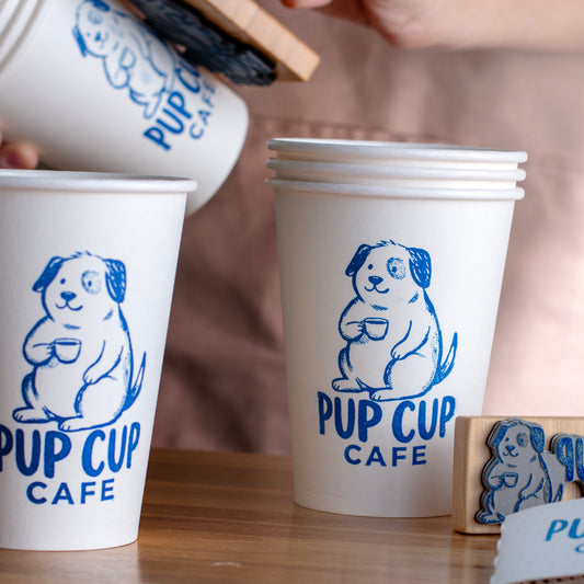 Coffee Cup & Sleeve Logo Stamps