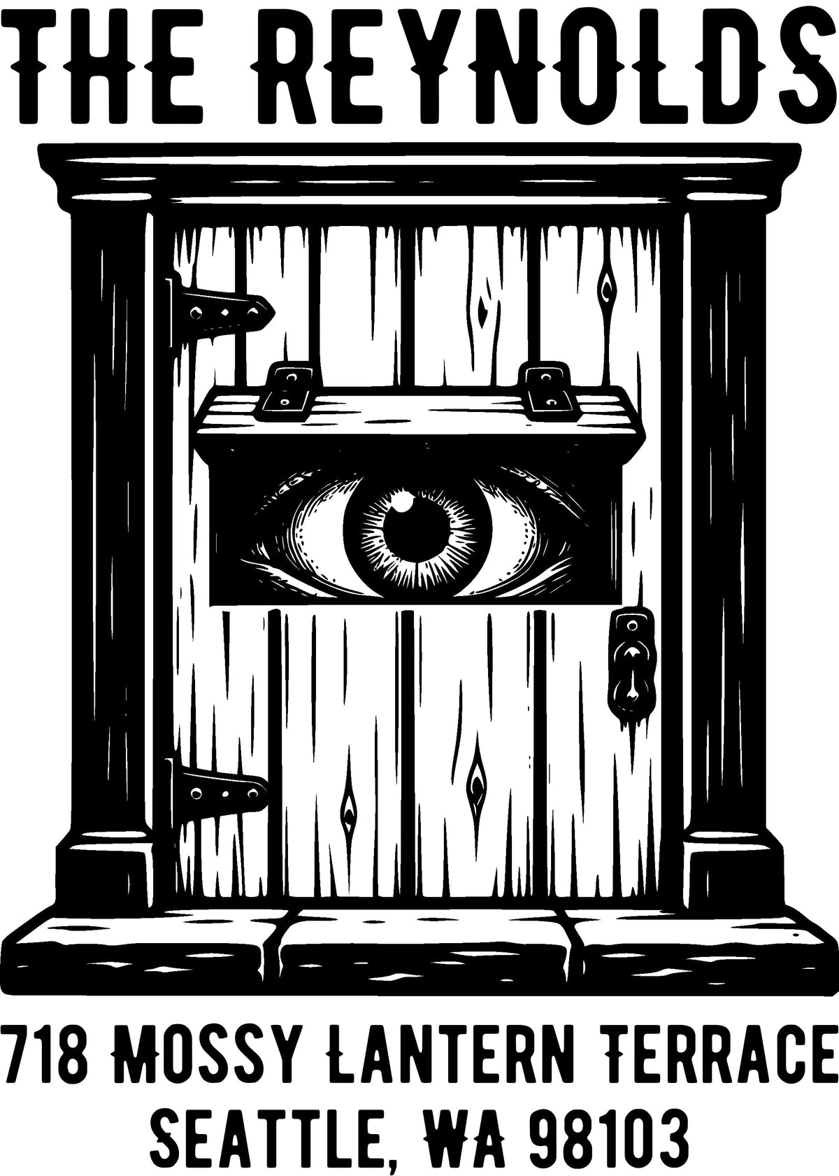 Peephole Door Return Address Stamp