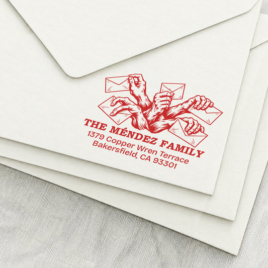 Reaching Hands Return Address Stamp