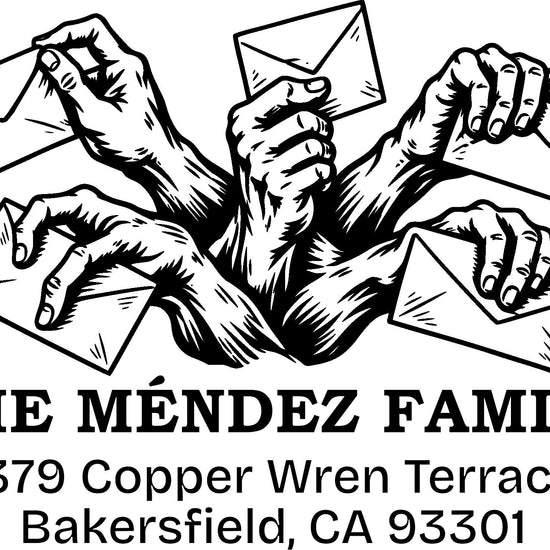 Reaching Hands Return Address Stamp