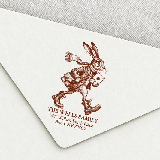 Postal Hare Return Address Stamp