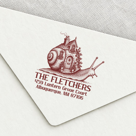 Snail Cottage Return Address Stamp