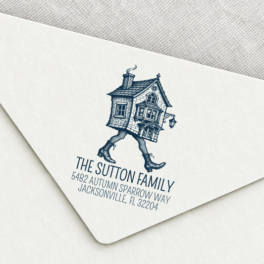 Walking House Return Address Stamp