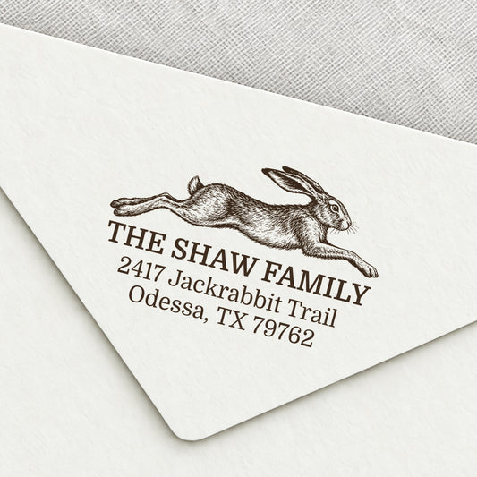 Leaping Hare Return Address Stamp