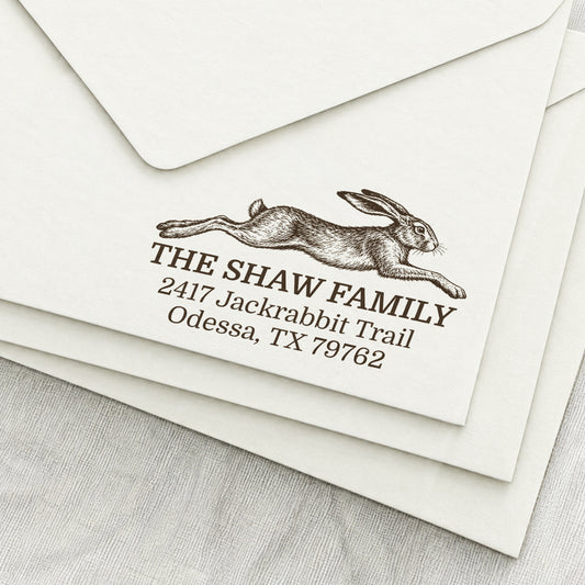 Leaping Hare Return Address Stamp
