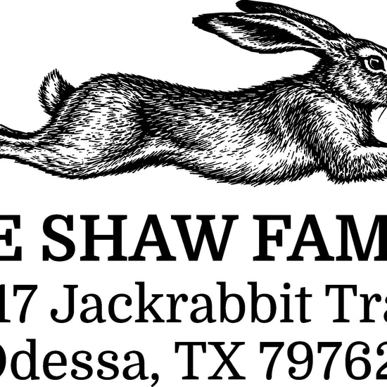 Leaping Hare Return Address Stamp