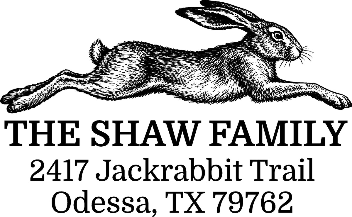 Leaping Hare Return Address Stamp