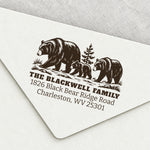 Bear Family Return Address Stamp
