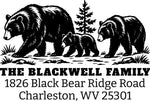 Bear Family Return Address Stamp