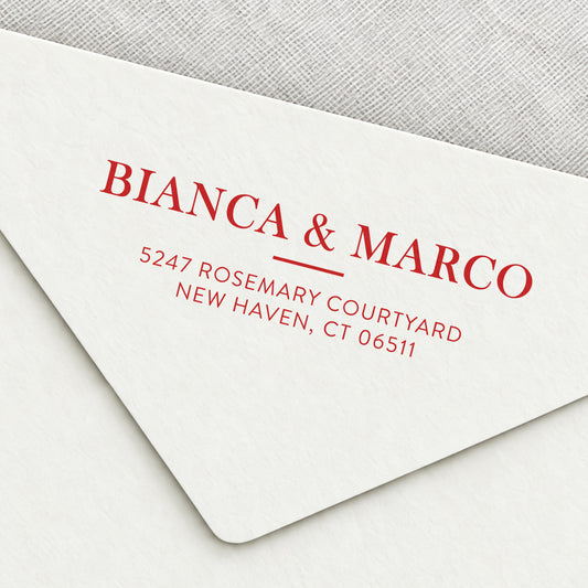 Grand Ampersand Wedding Return Address Stamp