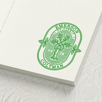 Tree of Life Engraving Library Stamp