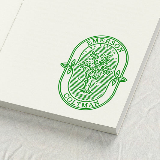 Tree of Life Engraving Library Stamp