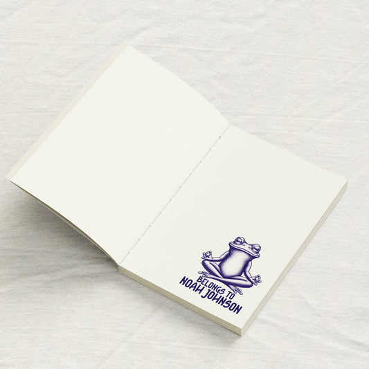 Meditating Frog Library Stamp