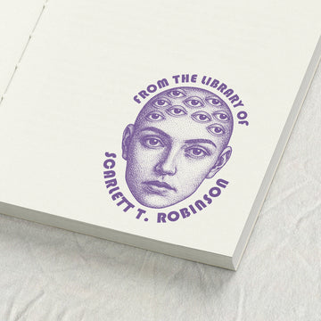 Multi-Eyed Woman Dotwork Library Stamp
