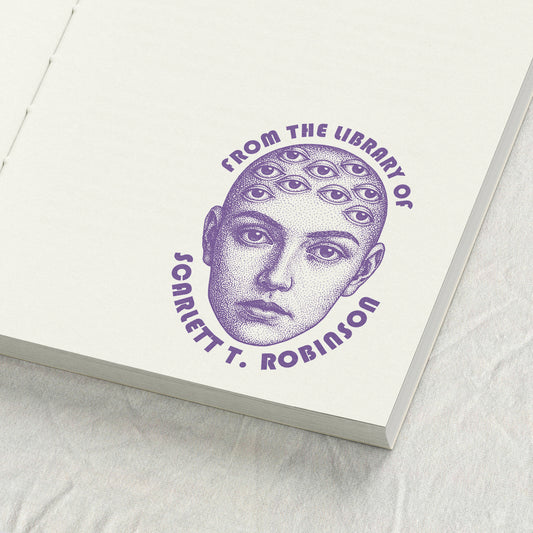 Multi-Eyed Woman Dotwork Library Stamp