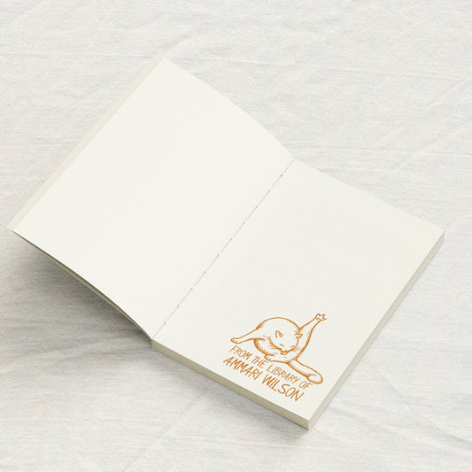 Grooming Kitten Line Art Library Stamp