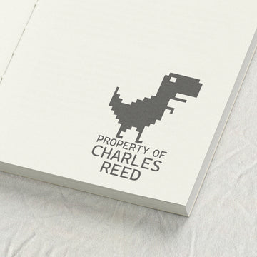 Pixel Art T-Rex Dinosaur Library Stamp
