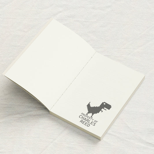 Pixel Art T-Rex Dinosaur Library Stamp