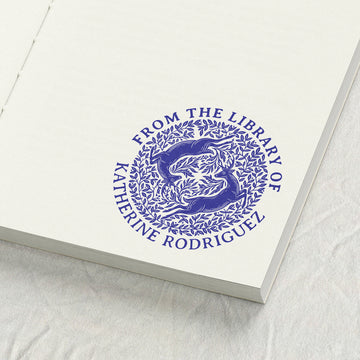 Two Gazelles Chasing Library Stamp
