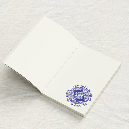 Two Gazelles Chasing Library Stamp