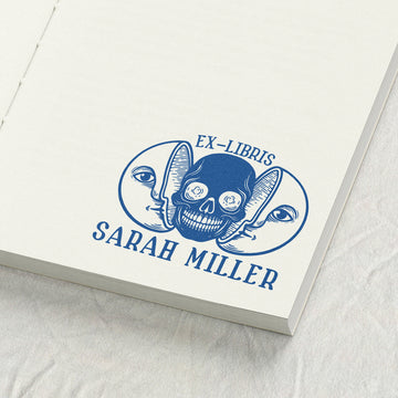 Celestial Moon Skull Library Stamp