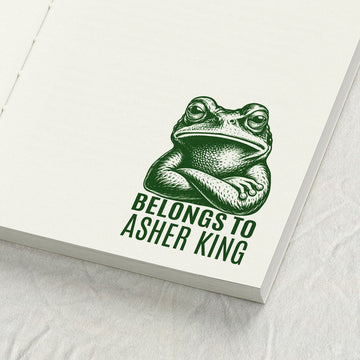Gangster Frog Library Stamp
