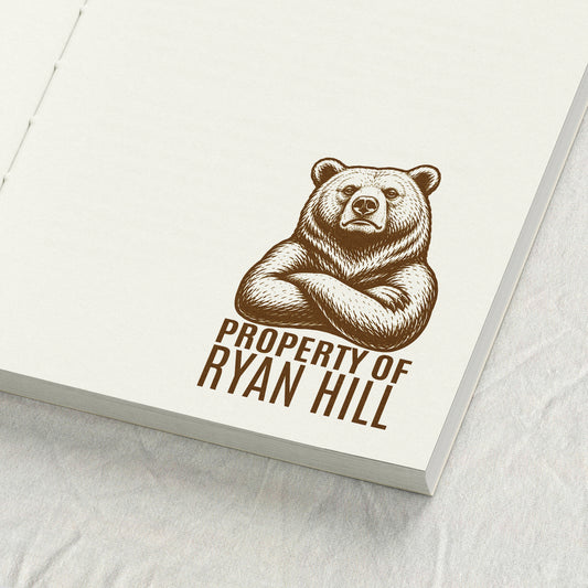 Tough Bear Library Stamp