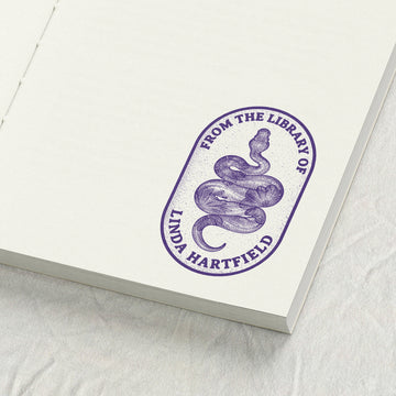 Coiled Serpent Dot work Library Stamp