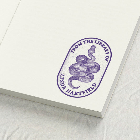 Coiled Serpent Dot work Library Stamp