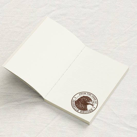 Crow with Monocle Library Stamp
