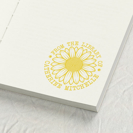 Sunflower Botanical Line Art Library Stamp