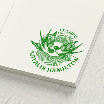 Swallow Bird Engraving Library Stamp