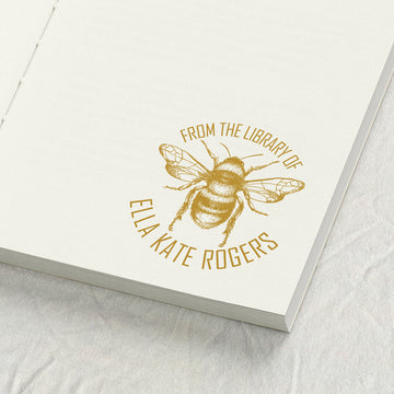Bumblebee Vintage Engraving Library Stamp