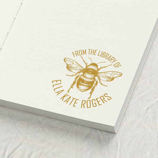 Bumblebee Vintage Engraving Library Stamp