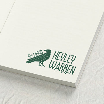 Gothic Raven Occult Library Stamp