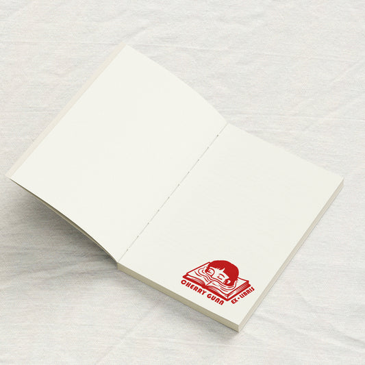 Girl Peeking From Book Library Stamp