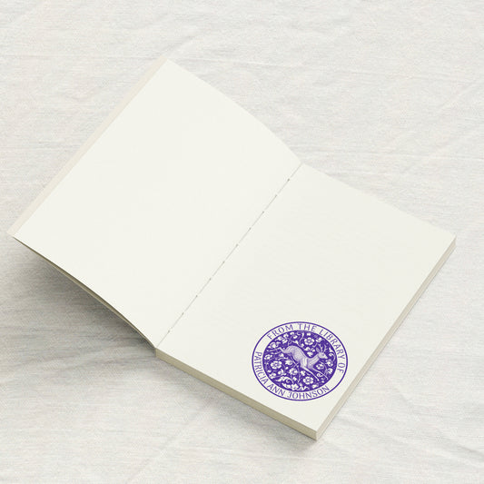 Vintage Carving of A Gazelle Library Stamp