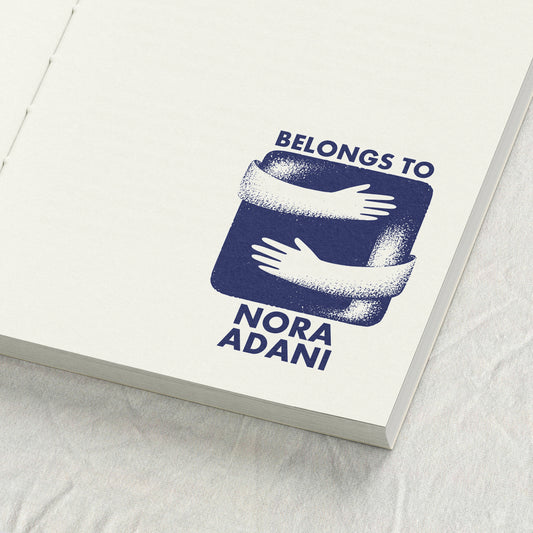 Book Hug Stippling Art Library Stamp