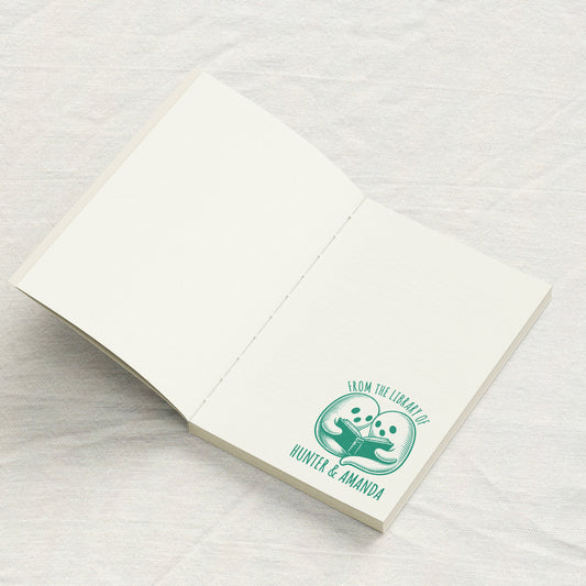 Two Ghosts Reading Library Stamp
