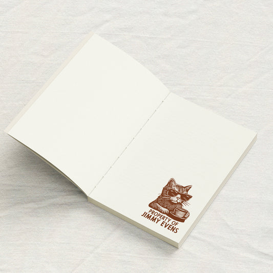 Cat with Sunglasses and Coffee Library Stamp