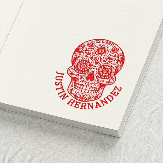 Sugar Skull Calavera Art Library Stamp