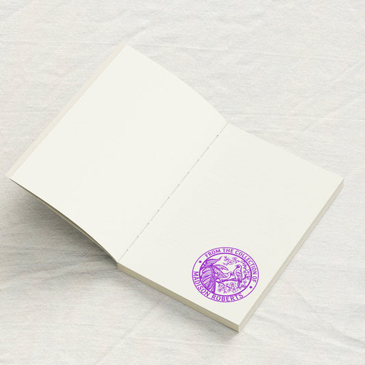 Birds and Blossoms Engraving Library Stamp