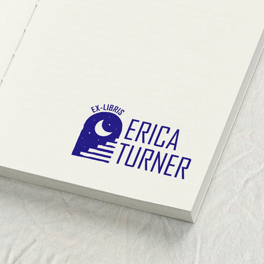 Moon and Stairs Silhouette Library Stamp