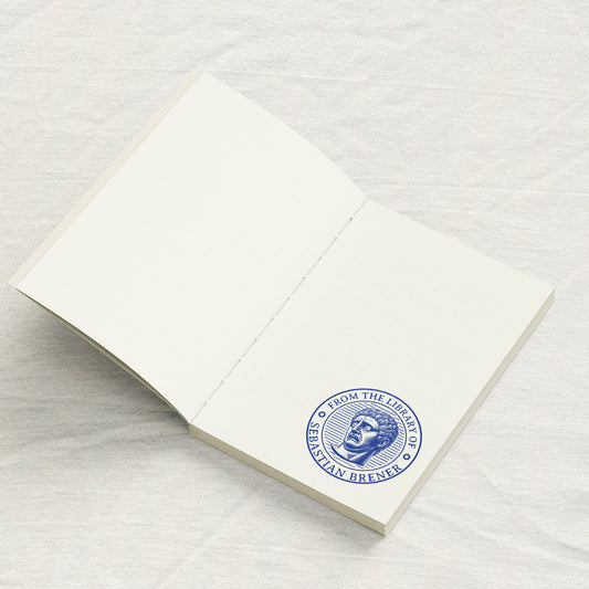 Terrified Roman Bust Library Stamp