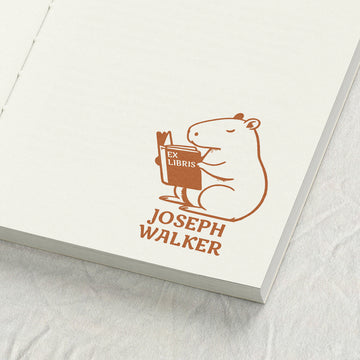 Illustrated Capybara Library Stamp