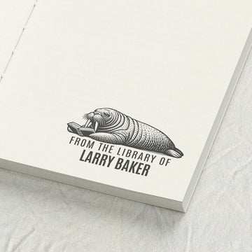 Reading Walrus Library Stamp