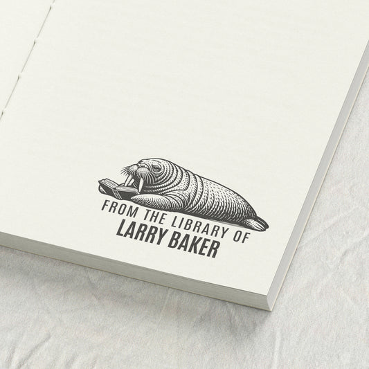 Reading Walrus Library Stamp