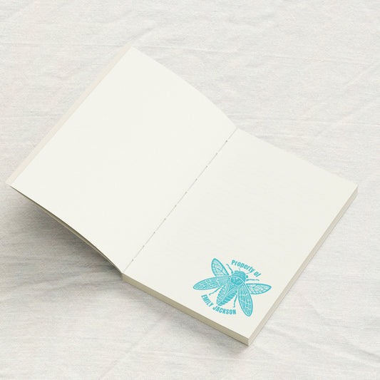 Cicada Linocut Style Library Stamp