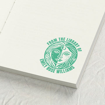 Sun and Moon Face Library Stamp