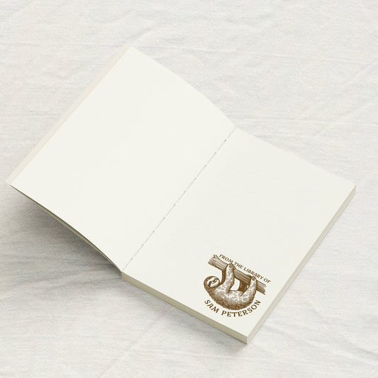 Hanging Sloth Library Stamp